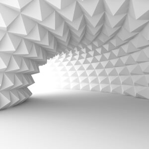 Abstract Architecture Tunnel With Light Background