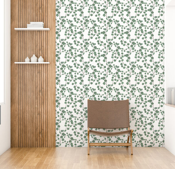 wall mockup with lounge chair