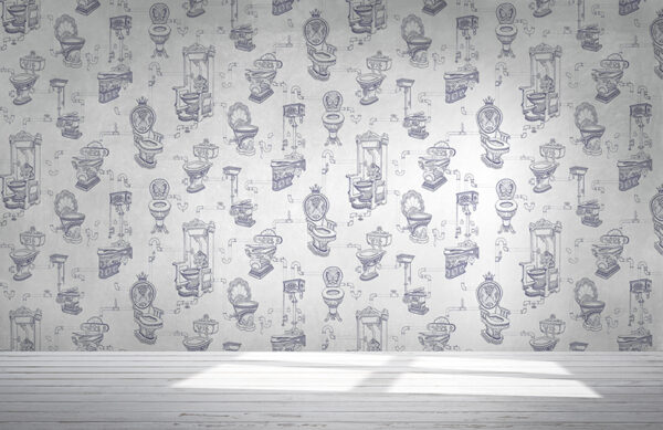 Empty room with a gray wall mockup