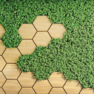 Decorative,Background,Of,Green,Vertical,Garden.,3d,Illustration.