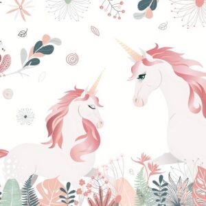Photo,Wallpapers,For,Children.,Illustration,Of,Cute,Unicorns.,Image,For