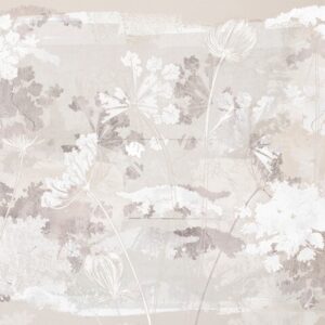 Graphic,Wildflowers,Painted,On,A,Brown,Concrete,Grunge,Wall.,Floral
