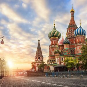 St.,Basil’s,Cathedral,On,Red,Square,Under,The,Morning,Sky